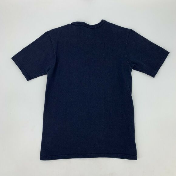 Vintage Champion T Shirt Men's Size S Navy Blue Short Sleeve Spell Out Logo Tee - Picture 3 of 8